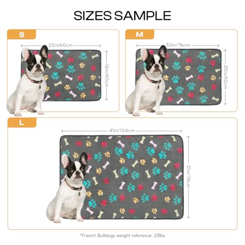 Luciphia 1 Pack 3 Blankets Fluffy Premium Fleece Pet Blanket Flannel Paw Printed Throw for Dog Cat