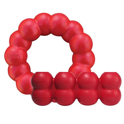 KONG Ring & Goodie Ribbon - Durable Rubber Treat-Dispensing Chew Toy for Dental Health - for Small Dogs - size: Small