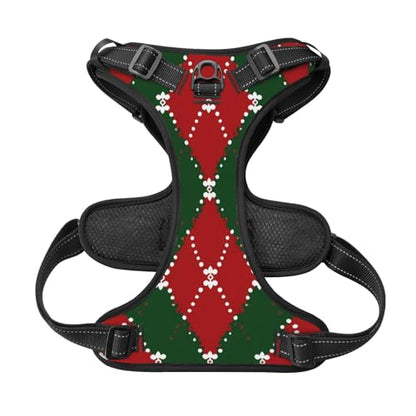 Rhombic Large Dog Harness Soft Padded Adjustable Dog Vest, Reflective Harness with Easy Control Handle - size: X-Large