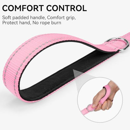 Joytale Dog Leash, 6 FT Double-Sided Reflective, Padded Handle Nylon Heavy Duty Leashes for Small Dogs Walking, Pink - color: Pink, size: 4 ft Narrow