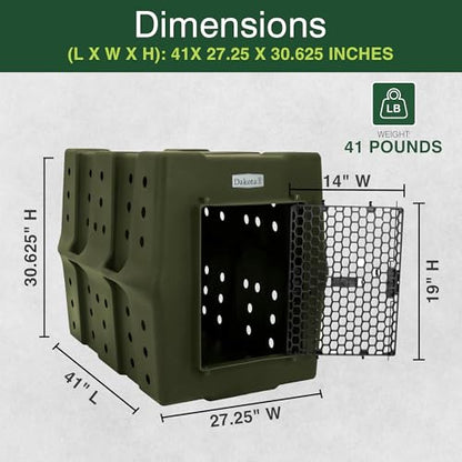 Dakota 283 Crate - Canine Rough and Tough Economy Kennel (Olive, X-Large) - color: Olive, size: X-Large