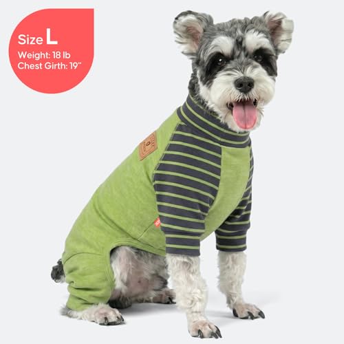 KYEESE Dog Pajamas, Soft Dog Pajamas for Small Medium Dogs Boy Girl, Comfy Dogs PJS Lightweight Onesie Clothes, Stretchy Jammies Pet Sleepwear, Pet Jumpsuit Outfit, Green, XL - color: 03# Green, size: X-Large (23-32lbs)