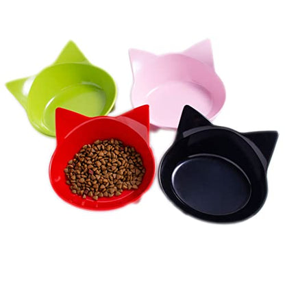 Cat Bowls, Anti-Slip Multi-Purpose Cat Food Bowl Pet Water Bowl Cat Feeding Bowl for Cats and Small Dogs (4 Colors) - color: 4 Colors