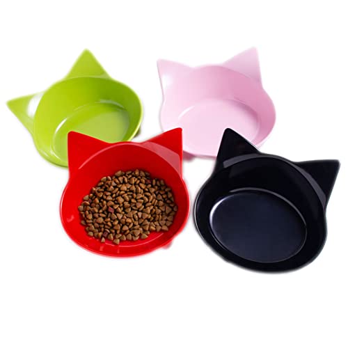 Cat Bowls, Anti-Slip Multi-Purpose Cat Food Bowl Pet Water Bowl Cat Feeding Bowl for Cats and Small Dogs (Yellow) - color: Yellow