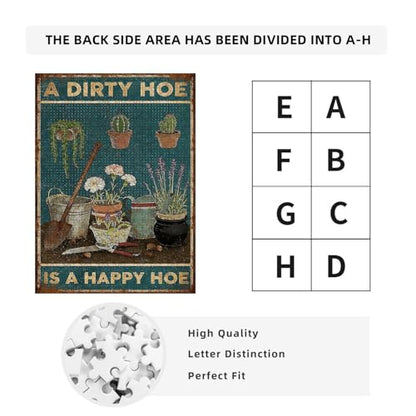1000 Pieces Jigsaw Puzzles for Adults, A Dirty Hoe is A Happy Hoe Gardening Tools Art Puzzle, Stress Relief Concentration Training Brain Teaser Puzzle 29.5x19.7 Inch - color: Wooden Puzzle1, size: 1000 Piece pcs