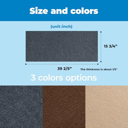 Best Pet Supplies Catify Cat Scratcher, Fun Interactive Scratchers, Posts, Poles, Claw Safe, Furniture Saver Indoor Play Support Natural Cat Behaviors Heavy Duty - Gray, 39.4 x 15.8 - color: Gray Mat - 39.4 x 15.8"