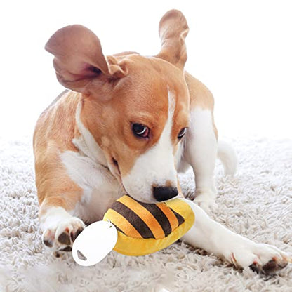 Puppy Chew Toys, Stuffed Interactive Funny Dog Toy for Aggressive Chewers,Soft Heavy Duty Cute Dog Toys to Keep Them Busy for Home Playing Small Medium Breeds Anxiety Relief Puppy Teething Indoor - color: Yellow