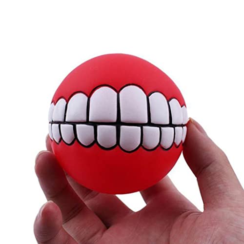 7.5cm Interactive Dog Toys Teeth Cleaning Chewing Playing Balls Dental Rubber Ball for Small Medium Large Dog