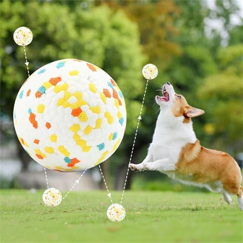 Indestructible Dog Ball, Durable Dog Balls for Aggressive Chewers, 2.4" Durable Teething Chew Toys, Interactive Fetch Ball for Medium/Small Dogs - color: Mix colors