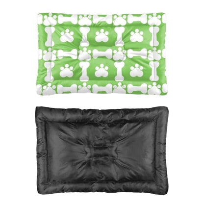 Cozy Dog Bed with Anti-Slip Bottom, Dogs Bones Paw Prints Puppy Supplies Kennel Pads for Crates Chew Proof Dog Bed for Crate Ultra Soft Puppy Mat Indoor& Outdoor Sofa Cars Washable 36 × 24 inch - size: 36 × 24 inch