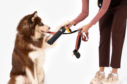 OllyDog Tugger | Durable Dog Tug Toy | Recycled | Tough Dog Bite Pillow | Handle | Interactive Pull Toy | Fetch & Training (Raven) - color: Raven