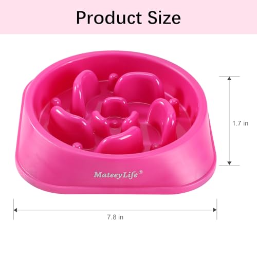 MateeyLife Slow Feeder Dog Bowls, Anti-Choking Puzzle Dog Food Bowls, Anti-Slip Interactive Feeding Slow Down Eating, Bloat Stop Maze Dishes for Medium Large Breeds Purple - color: J-Purple, size: Medium