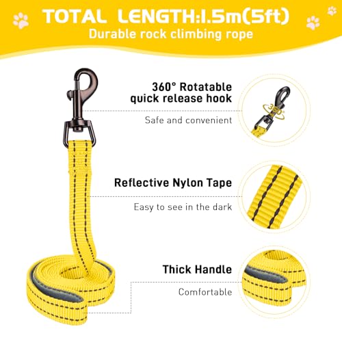Soft Mesh Dog Harness and Leash Set, No Pull Puppy Harness and Leash Set, Reflective Step in Harness for Small Medium Dogs, Easy Walk Escape Proof Vest Harnesses (Yellow, S) - color: Yellow, size: S