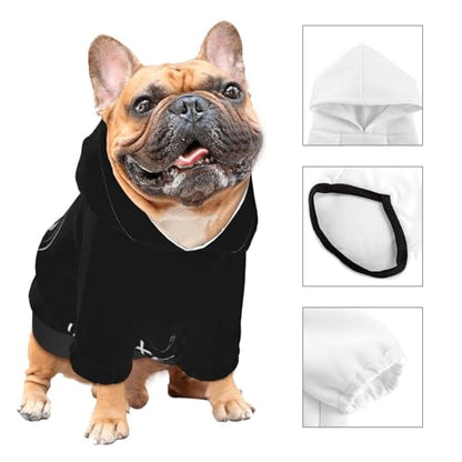 Custom Dog Hoodie Personalized Pet Pullover Hoodie Design Your Own Text Image for Small Dogs Puppy Cat Kitten Clothes Dog Shirt Customizable Customized Puppy Apparel Gifts Black Pet Hoodies - color: Black, size: X-Large