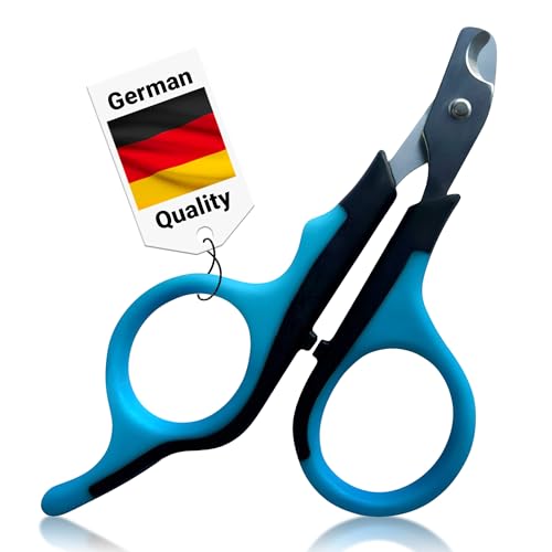Professional Cat Nail Clippers, Made in Germany - Stainless Steel Claw Scissors for Kittens, Cats & Small Pets, Safe Trimmer for Thick Nails, Beginner-Friendly with Non-Slip Grip