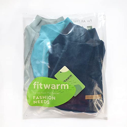 Fitwarm 3 Pack Classic Fleece Sweater, Turtleneck Sweatshirt, Winter Clothes for Small Dogs & Cats, Pullover Jacket, Cat Apparel, Blue, Grey, Navy, Small - color: Blue-Grey-Navy, size: Small