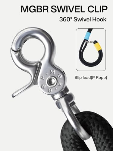 Hands Free Dog Leash, 5-in-1 Adjustable Waist Training Leash for Walking& Hiking – Dual Lead Rope with Padded Handle,MGBR Rotating Metal Clip(Classic- Onyx Black) - color: Classic- Onyx Black-5Ft