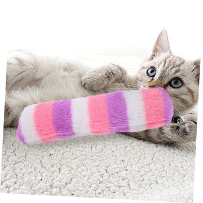 2pcs Cat Plush Pillow Interactive Catnip Stuffed for Indoor Cats Soft and Wear Resistant for Chewing and Independent Play Engaging Pet Plaything Pastel Colors