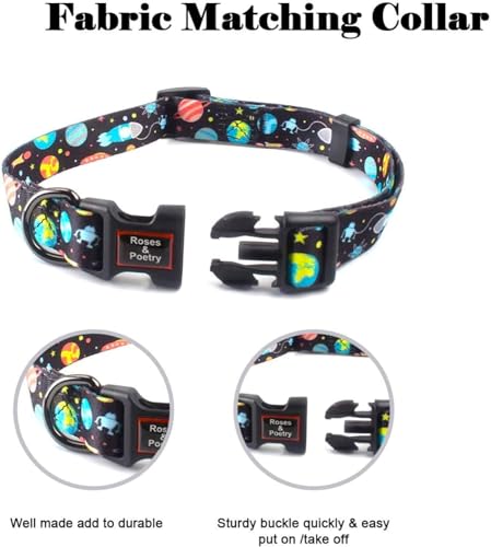 Roses&Poetry Dog Collar with Colourful Star Patterns, Adjustable Durable Puppy Collars for Small Medium Large Dogs (Star-S) - color: Star, size: S