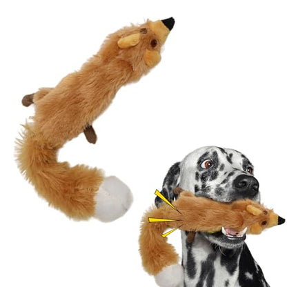 SPOT Skinneeez Fox 23-Inch Stuffing-Free Plush Dog Toy – Realistic Design with 2 Squeakers – Durable, Soft Polyester for Medium & Large Dogs – Tug, Fetch & Shake Play – for Moderate Chewers - style: Fox
