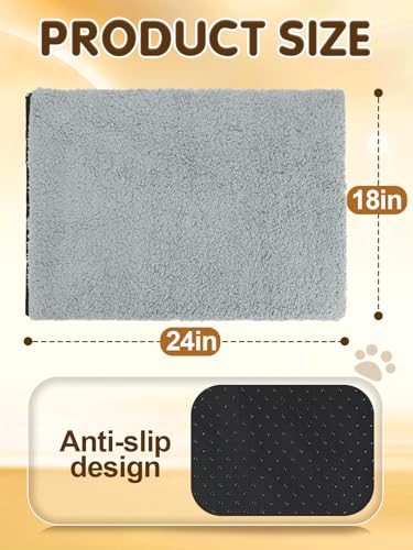 Alphatool 1.6'' Thick Self-Warming Cat Bed - Pet Safe & Non-Electric, Washable Pet Heating Pads, Heated Mat for Indoor & Outdoor Cats, Small Dogs, 15.7 x 23.6in