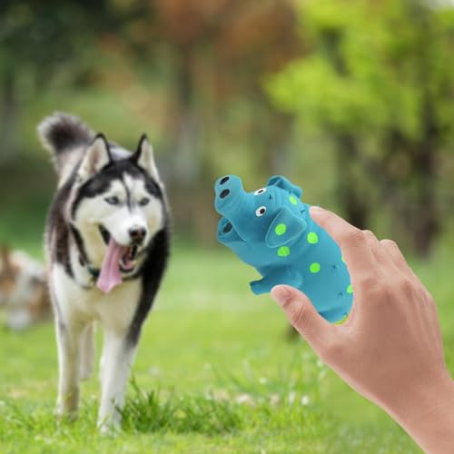 Gralara Squeaky Dog Toy Dog Chews Toy Accessory Entertainment Training for Aggressive Chewers Interactive for Small Large Breed Dogs, Blue - color: Blue
