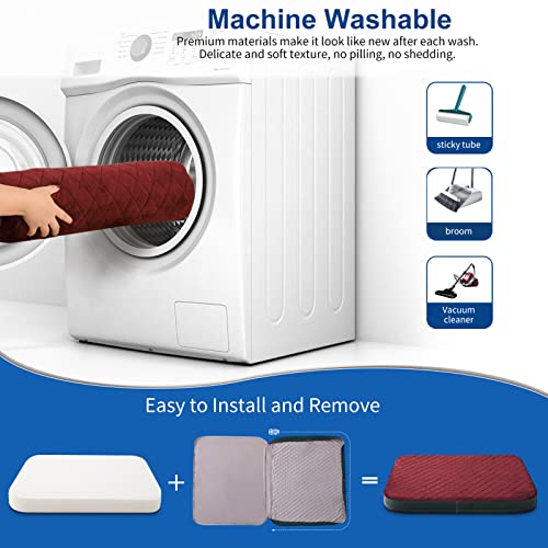 Large Dog Bed, Orthopedic Foam Big Dog Bed Mattress, 40 Inches Joint Relief Pet Sleeping Beds, Non Slip Bottom with Removable Washable Cover, Wine Red - color: Wine Red, size: 40.0"L x 35.0"W x 3.5"Th
