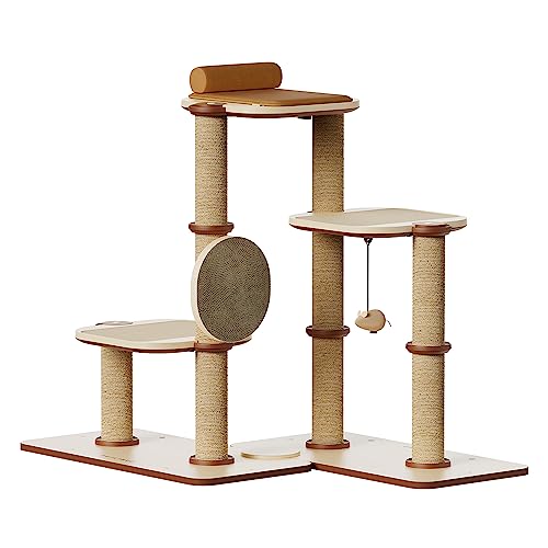 PETLIBRO Infinity Cat Tree Tower for Indoor Cats, Modular Design with Cat Bed, Toy, Felt Pads, Sisal Scratching Posts, 2-Second Setup, Sturdy Multi-Level Activity Center Cat Condo for Any Room