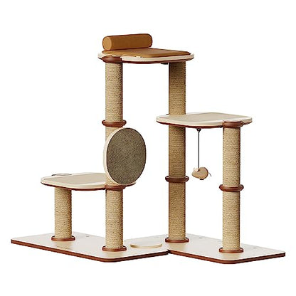 PETLIBRO Infinity Cat Tree Tower for Indoor Cats, Modular Design with Cat Bed, Toy, Felt Pads, Sisal Scratching Posts, 2-Second Setup, Sturdy Multi-Level Activity Center Cat Condo for Any Room