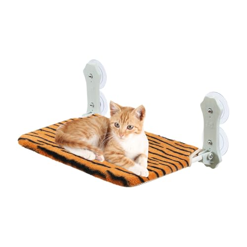 Cat Window Bed,Cordless Foldable Breathable Cushion Seat | Window Cat Bed with Strong Suction Cup | for Small Medium Large Sized Pet Kitten Sleep Rest Home Indoor Living Room Sill