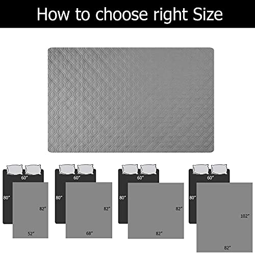 Ameritex Waterproof Dog Bed Cover Pet Blanket for Furniture Bed Couch Sofa Reversible - color: Grey+dark Grey, size: 52x82 Inch (Pack of 1)