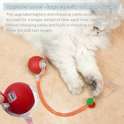Upgrade 2pcs Innovative Interactive Cat Toy Balls, Automatic Moving Spheres for Cats (Dragonfly) - color: Dragonfly