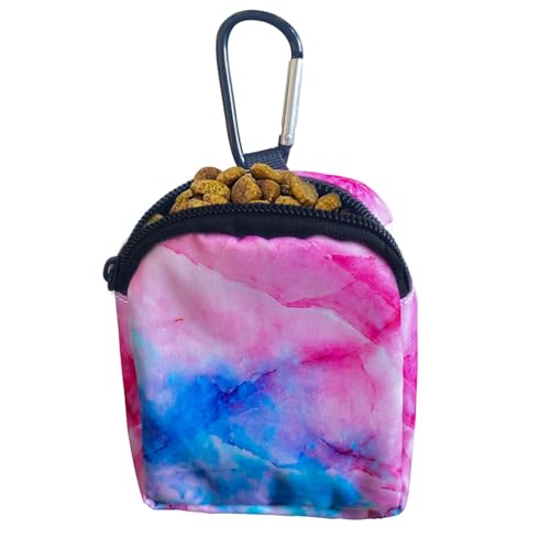 Dog Treat Pouch,Treat Pouches for Pet Training,Portable Snack Reward Dog Food Dispenser for Traveling or Outdoor Use，Colorful - color: Colorful