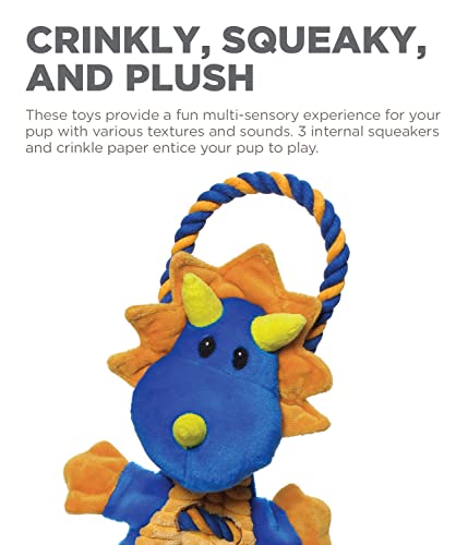 Outward Hound Ropiez Dragon Interactive Plush Squeaky Dog Tug Toy - color: Ropiez Dragon