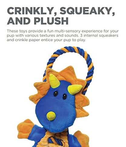 Outward Hound Ropiez Dragon Interactive Plush Squeaky Dog Tug Toy - color: Ropiez Dragon