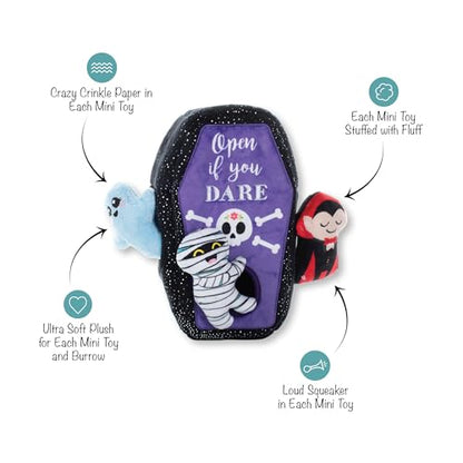 Fringe Studio Hide and Seek Burrow Plush Dog Toy, Sleep Tight, PetShop Collection (289232) - color: Sleep Tight