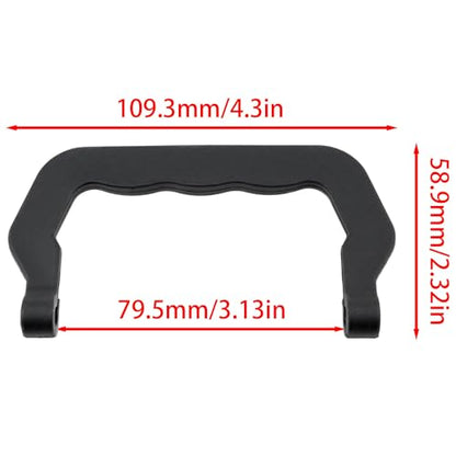 Plastic Dog Crate Pet Carrier Remove Handle Rabbit Cage Cat Carrier Plastic Handle Movable Handle (2 Blue and 2 Black) -4PCS