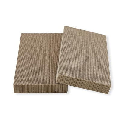Necoichi Cardboard Cat Scratcher Bed for Indoor Cats - Cat Scratching Board (16" Regular, c. Replacement 2 Pads) - size: 16" Regular