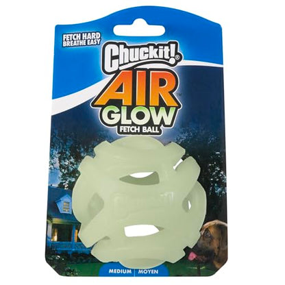 Chuckit! Air Glow Fetch Ball Dog Toy, Medium (2.5 Inch) Pack of 2, for Breeds 20-60 lbs - size: Medium