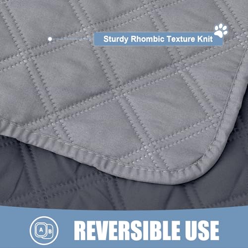 Smiry Waterproof Dog Bed Cover Pet Blanket, Soft Washable Dog Blanket for Furniture Bed Couch Sofa Reversible, Checkered (30"x80", Grey/Dark Grey) - color: Grey/Dark Grey, size: 30x80 Inch