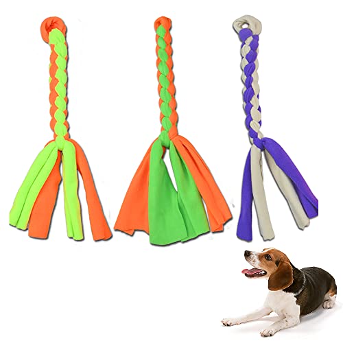 ASOCEA 3 Pack Dog Rope Toys Dog Flirt Pole Replacement Toys Pet Interactive Cotton Chew Toys Chase and Tug for Small Medium Dogs Puppies Breed Chewers … - color: Green+Yellow