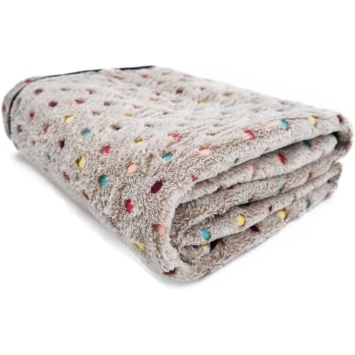 Pet Blanket, Coral Flannel Dog and Cat Quilt, Dog Bed Mat, Dog Blanket,Small Dog Blanket Washable Pet Bed Cover Soft Fluffy Puppy Blanket with Premium Fleece - color: Light Grey, size: 23.6*15.7Inch
