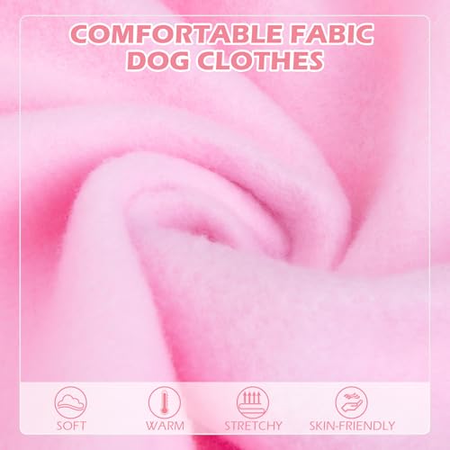 EXPAWLORER Princess Dog Soft Hoodie Sweater Fleece Sweatshirt Cold Weather Pet Clothes, Pink, Small Dog - color: Pink(Prinecss), size: Small