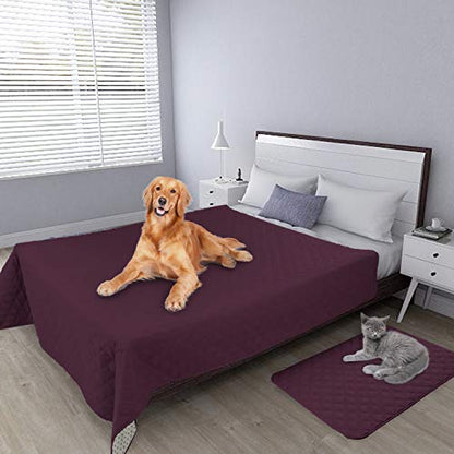 Easy-Going 100% Waterproof Dog Bed Cover, Non-Slip Pet Blanket for Furniture, Washable Couch Cover, Repleasement Sofa Cover (52X82 in,Wine) - color: Wine, size: 52x82 in