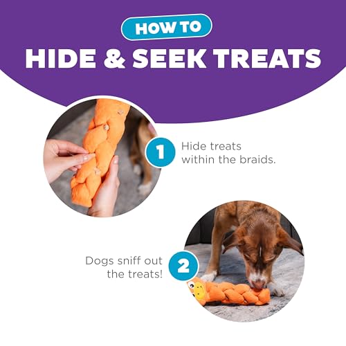 Outward Hound by Nina Ottosson Twistiez Interactive Plush Dog Treat Puzzle, Dragon, Orange - color: Twistiez Dragon