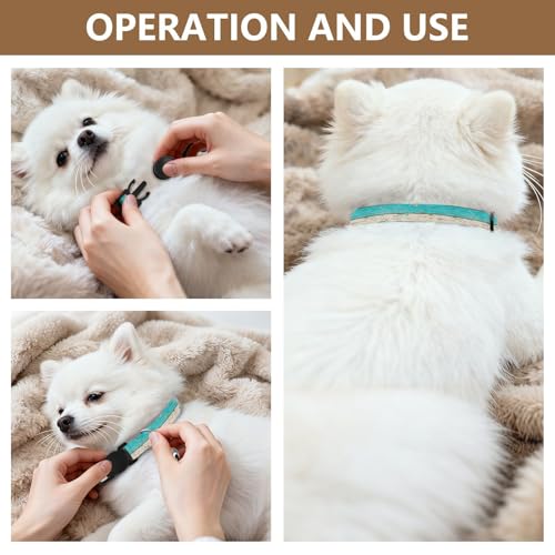 2 Pack Cat Collar Horizontal Brown Cream Kitten Bell Collar, Adjustable 10.6 to 17.1 Inches - color: Horizontal Brown Cream