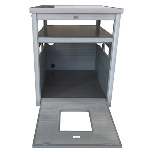 New Age Pet ECOFLEX Jumbo Cat Box Cover and End Table with Litter Box Enclosure and a 10 Year Warranty Hides Unsightly Litter Box made with Moisture & Odor Resistant Composite Material, Grey - color: Grey, size: Jumbo