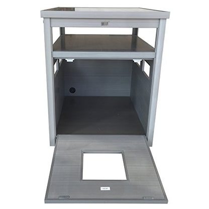 New Age Pet ECOFLEX Jumbo Cat Box Cover and End Table with Litter Box Enclosure and a 10 Year Warranty Hides Unsightly Litter Box made with Moisture & Odor Resistant Composite Material, Grey - color: Grey, size: Jumbo
