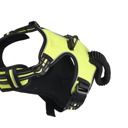 Reflective Dog Harness Vest No-Pull Comfortable Padded Outdoor Walk Vest for Medium to Large Dogs Green XL