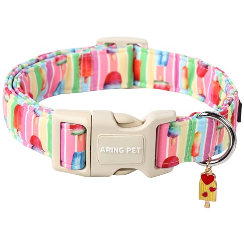 ARING PET Summer Dog Collar-Cute Popsicle Dog Collar for Small Dogs, Adjustable Multicolor Ice Cream Pet Collars Puppy Collar for Small Medium Large Dogs - color: Multicolor Ice Cream, size: X-Small